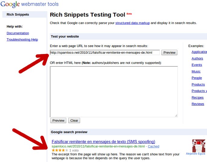 Rich Snippets Testing Tool