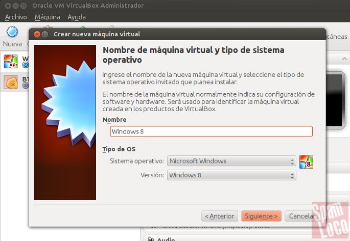 instalando windows 8 virtual box