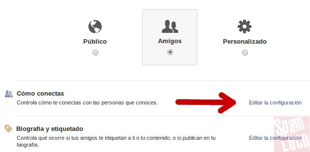 como conectas en facebook privacidad