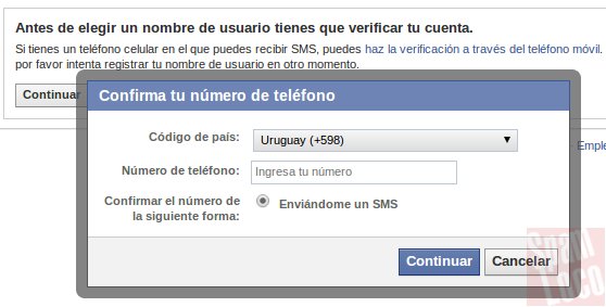 facebook confirmar movil