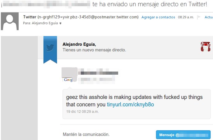 mensaje directo spam en twitter