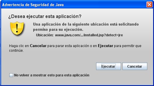 advertencia java se quiere ejecutar