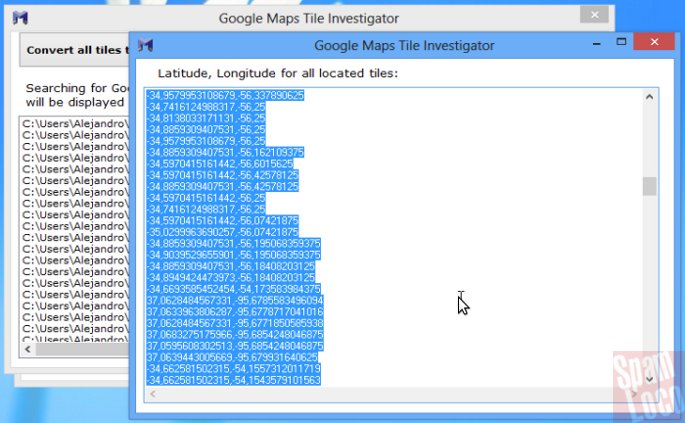 latitud longitud google tile investigator