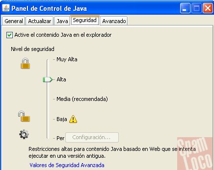 niveles java seguridad