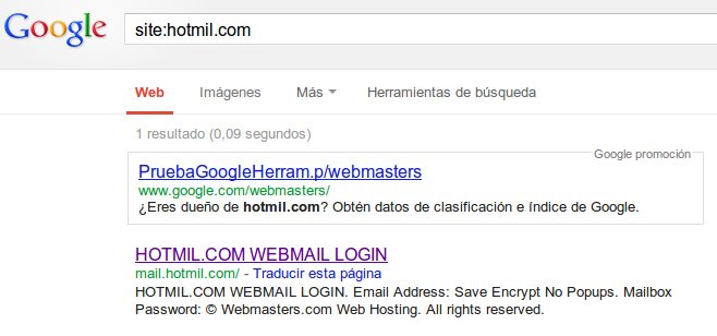 hotmil en google