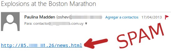 correo spam de atendado en boston