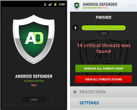 android defender falso antivirus