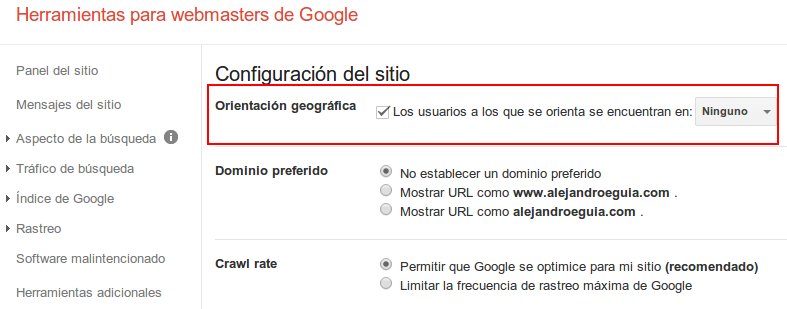 orientacion ninguno en google