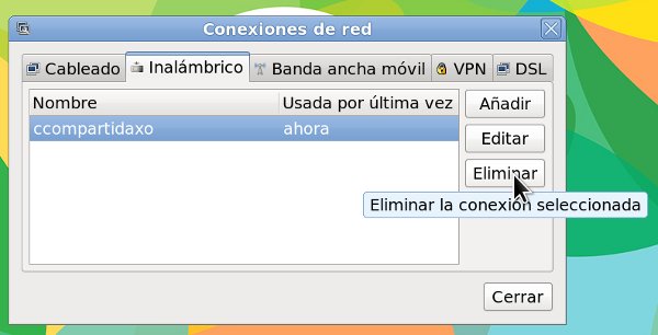 eliminado la conexión wifi