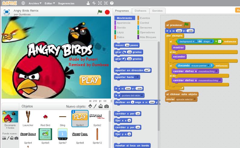 angry birds creado con scratch