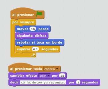 programa de scratch que hace caminar al gato