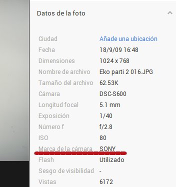 metadatos de la imagen en google plus