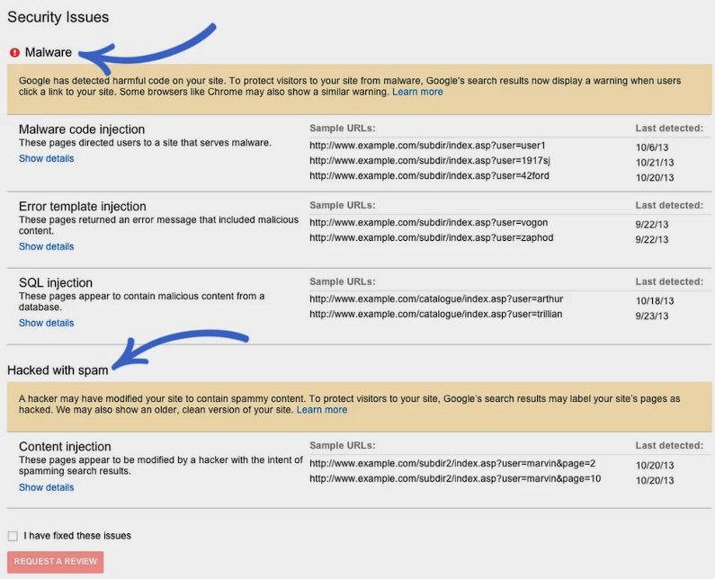 problemas de seguridad en las herramientas para webmasters de google