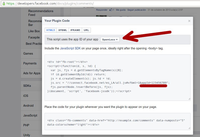 id de la aplicacion en el script de facebook