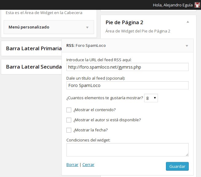 widget rss de wordpress