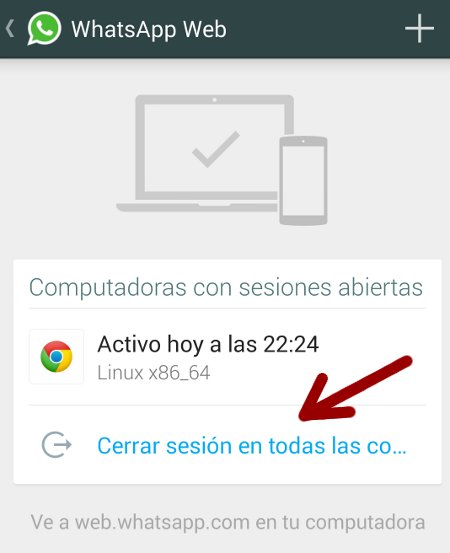 sesion whatsapp cerrar