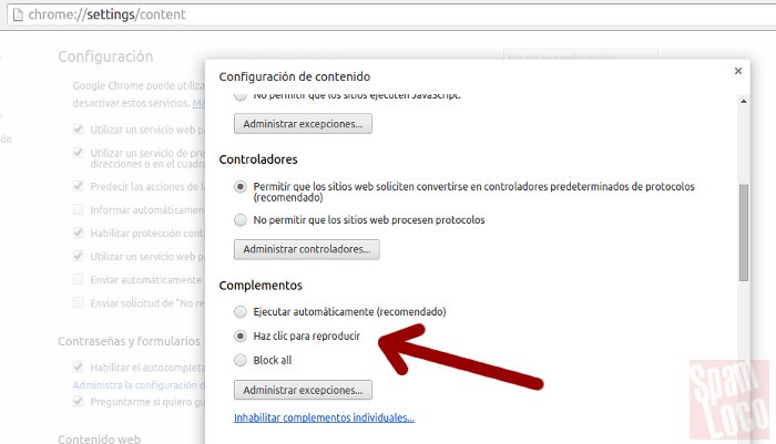 clic para reproducir en chrome