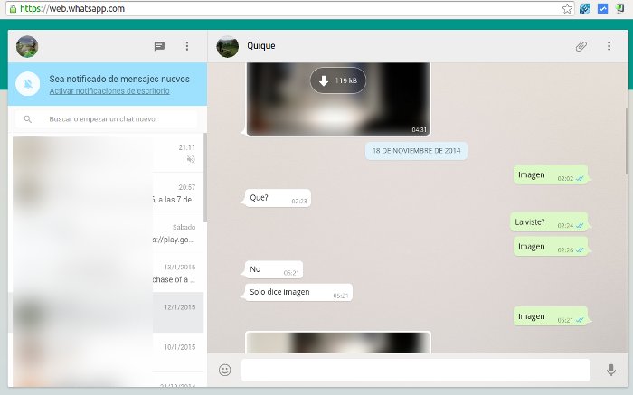 version de whatsapp para pc