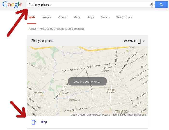 find my phone de google