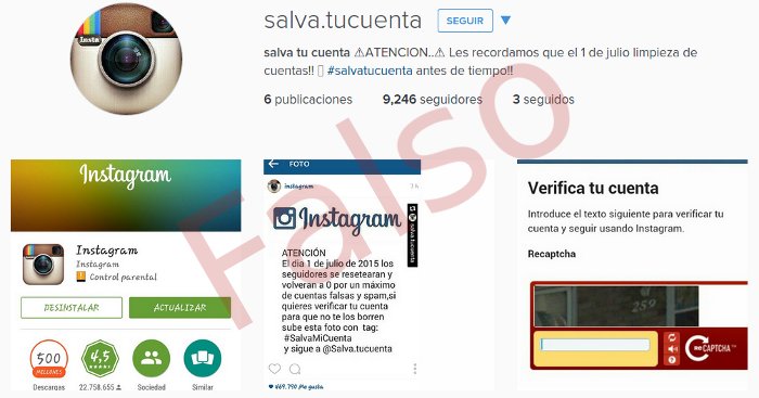 cuenta spam en instagram