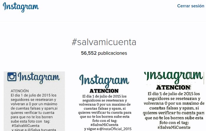 hagstag salvami cuenta engaño en instagram