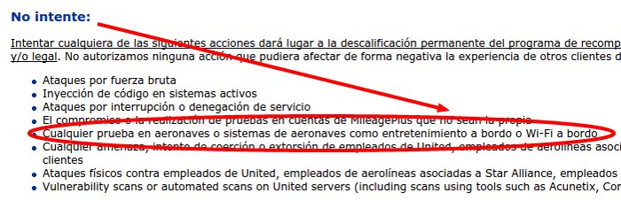 united politica bugs del wifi a bordo