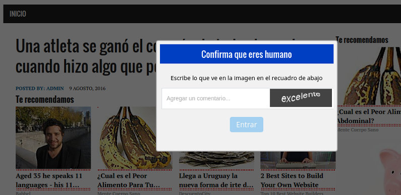 captcha falso en sitio web