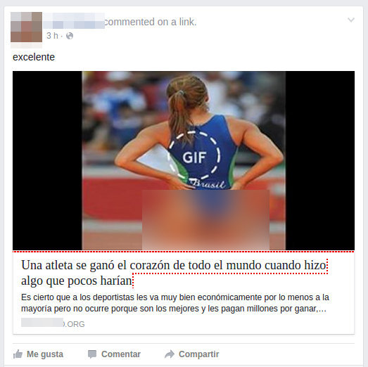 comentario spam en facebook