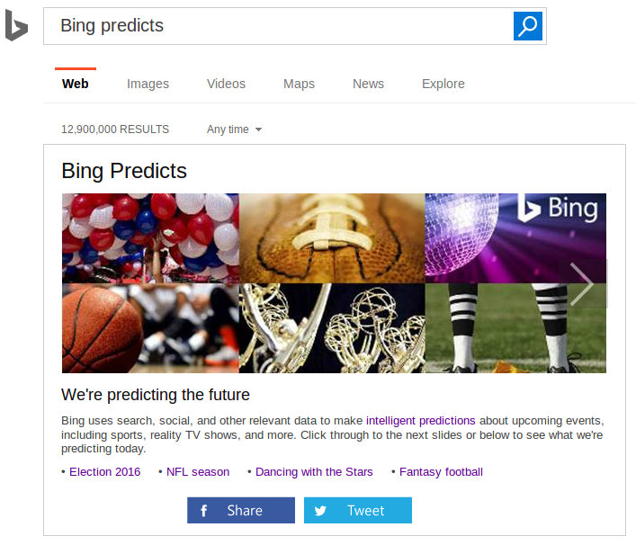 Bing Predicts