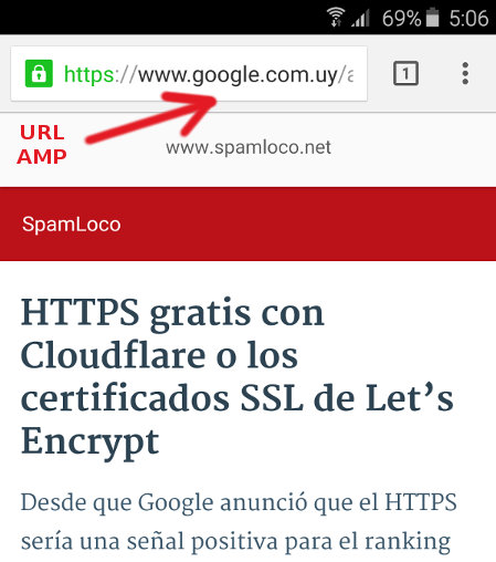 url amp en resultados de google