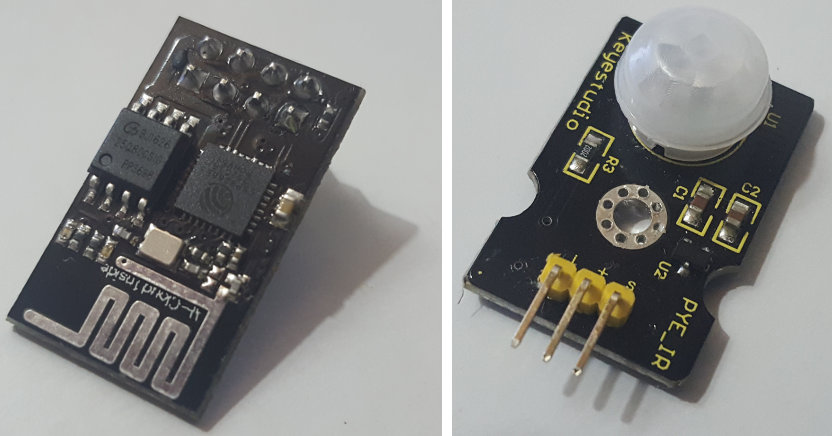 Módulo WiFi ESP8266 conectado a un sensor de movimiento (alarma casera) -  SpamLoco