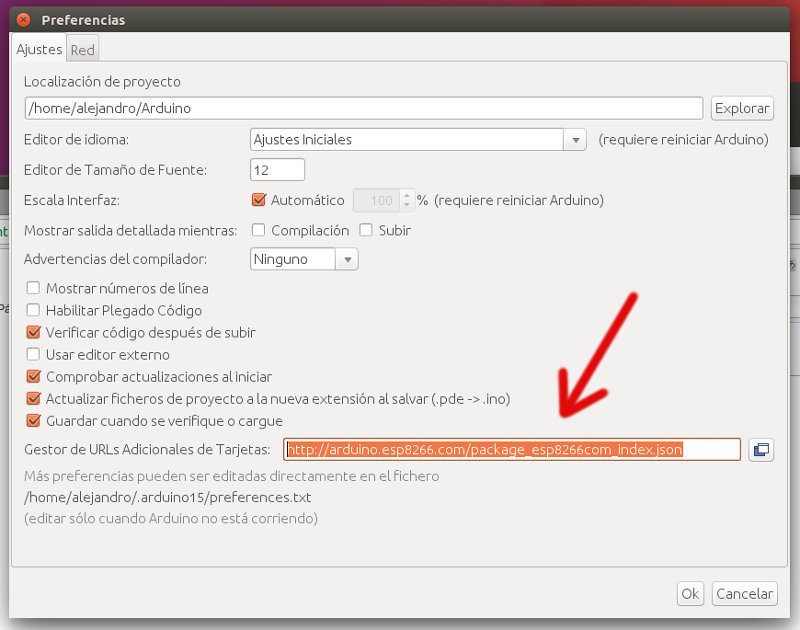 configurando esp8266 en arduino ide