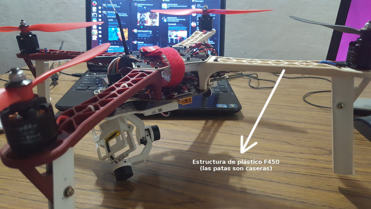 estructura de plastico drone f450