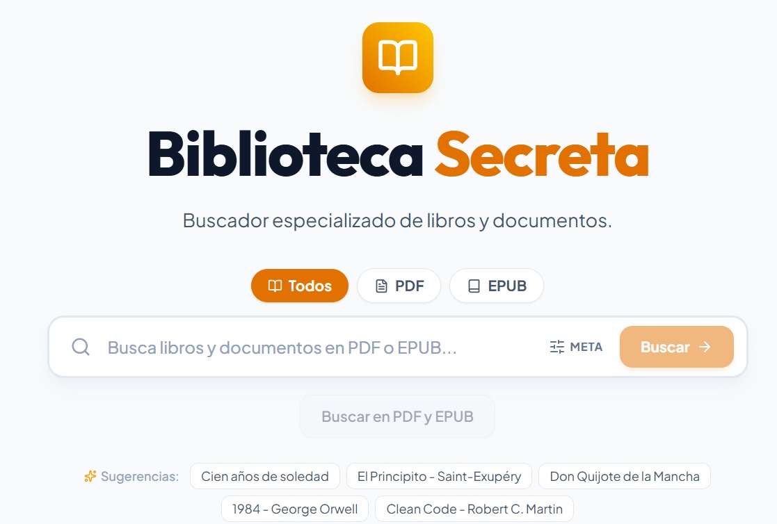 Biblioteca Secret buscador